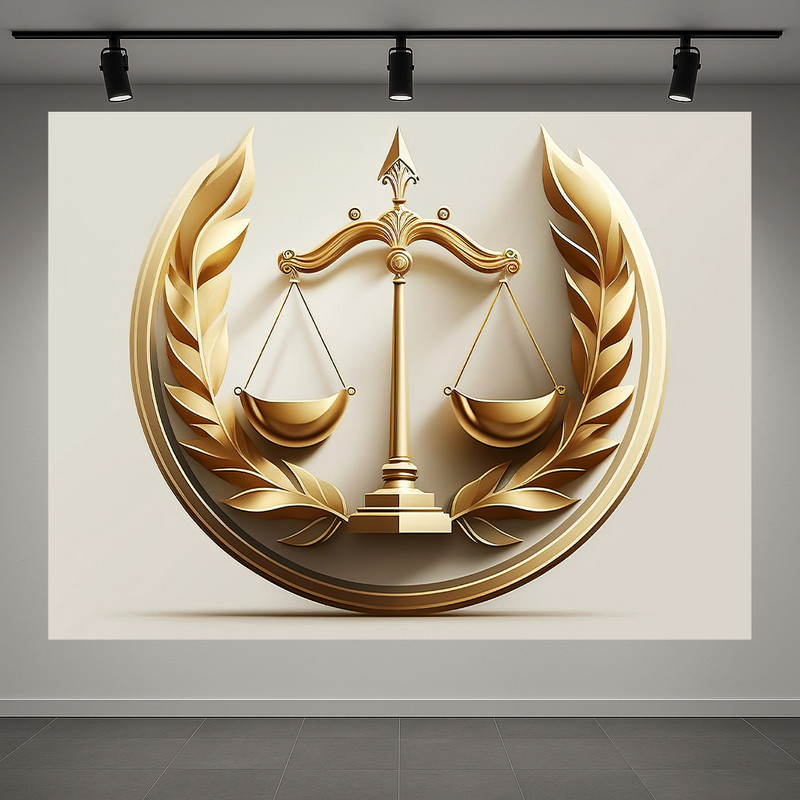 پوستر دیواری طرح عدالت مدل ترازوی قانون کد PD1311585