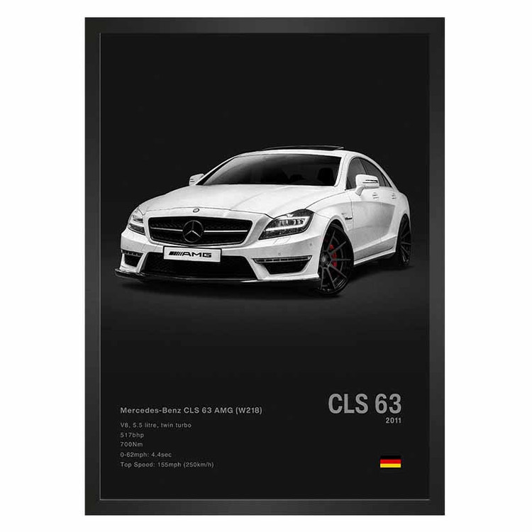 تابلو آرنیاگالری طرح بنز CLS فریم مشکی