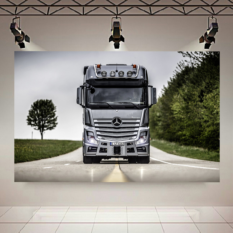 پوستر طرح ماشین سنگین مدل Mercedes Actros کد AR18080