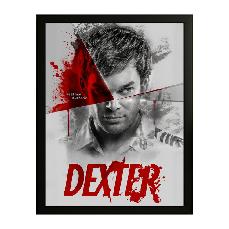 تابلو طرح دکستر Dexter کد 02 فریم مشکی