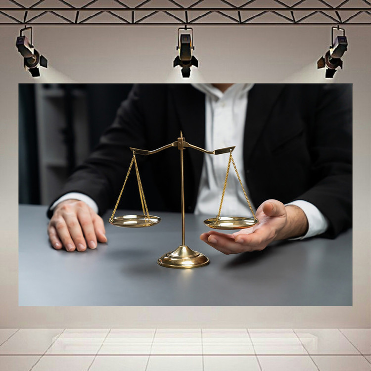 پوستر طرح وکیل مدل ترازوی عدالت کد AR3061715