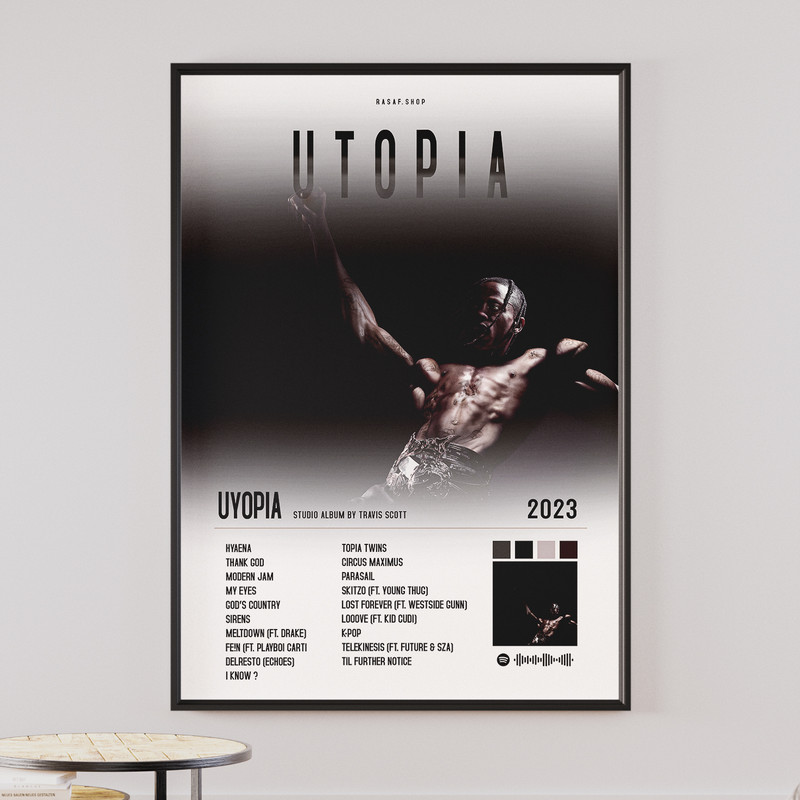 تابلو مدل موزیکال طرح آلبو تراویس اسکات Utopia