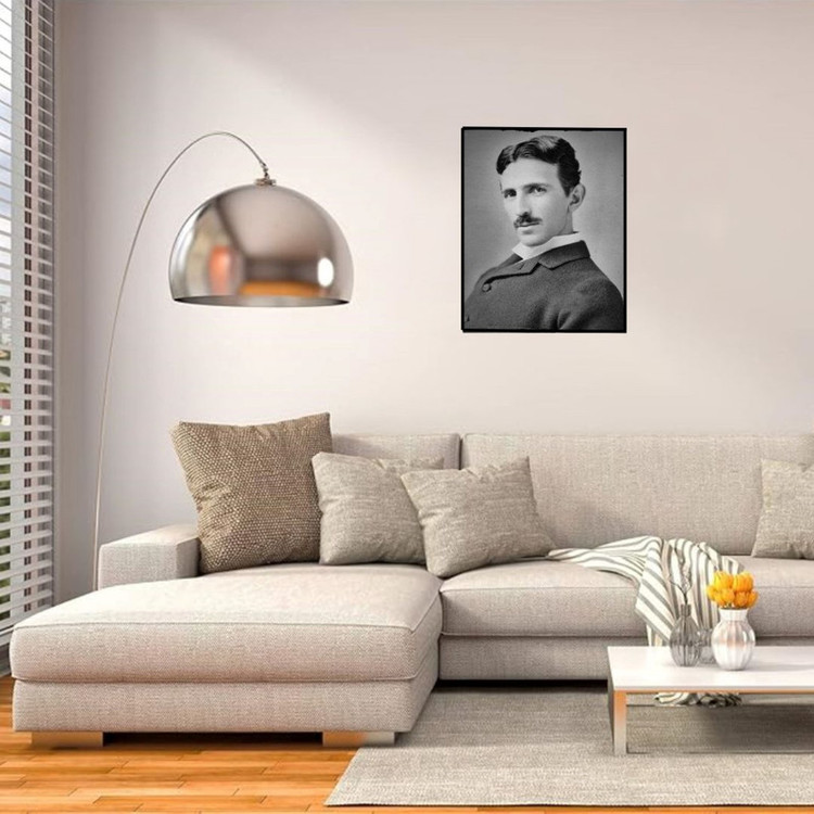 پوستر مدل پرتره نیکولا تسلا با هنر مهندس برق