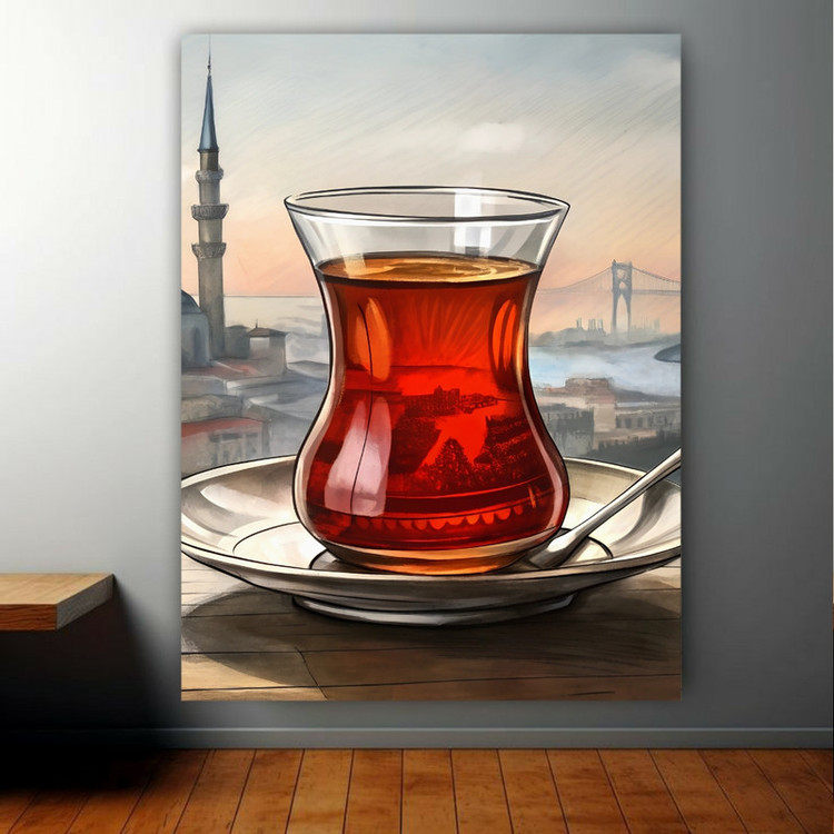 پوستر دیواری مدل استکان چای سنتی کد FP104737