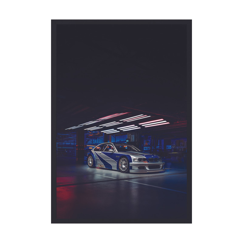 تابلو طرح بازی BMW Need for speed کد 01 فریم مشکی