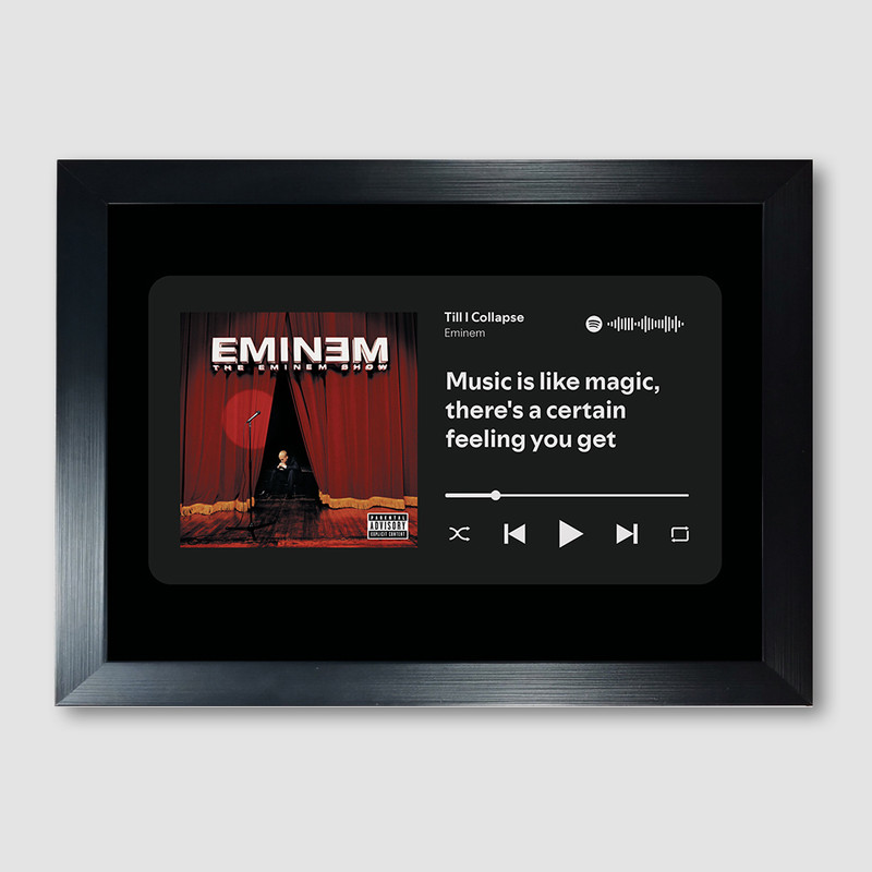 تابلوی موزیکال مدل متن دار طرح Till I Collapse by Eminem