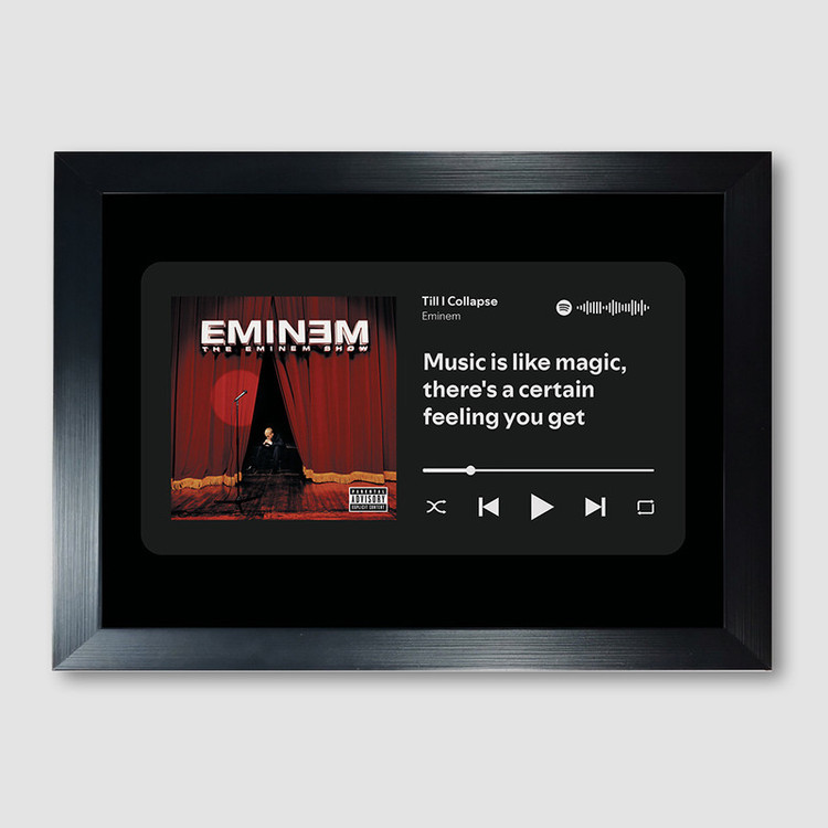 تابلوی موزیکال مدل متن دار طرح Till I Collapse by Eminem