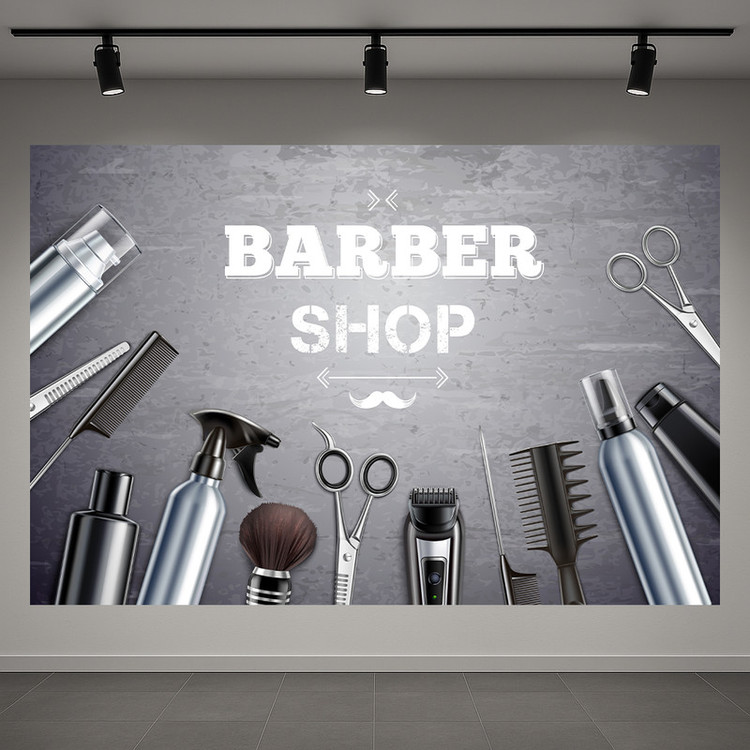 استیکر طرح آرایشگاه مدل barber shop کد PD1311405
