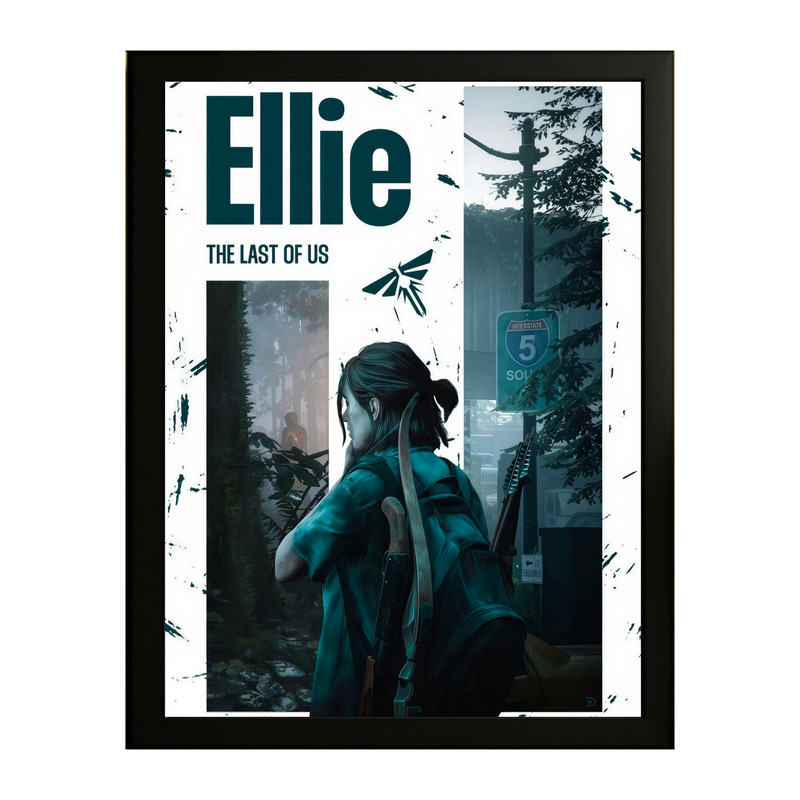 تابلو طرح لست اف اس last of us کد 06 فریم مشکی