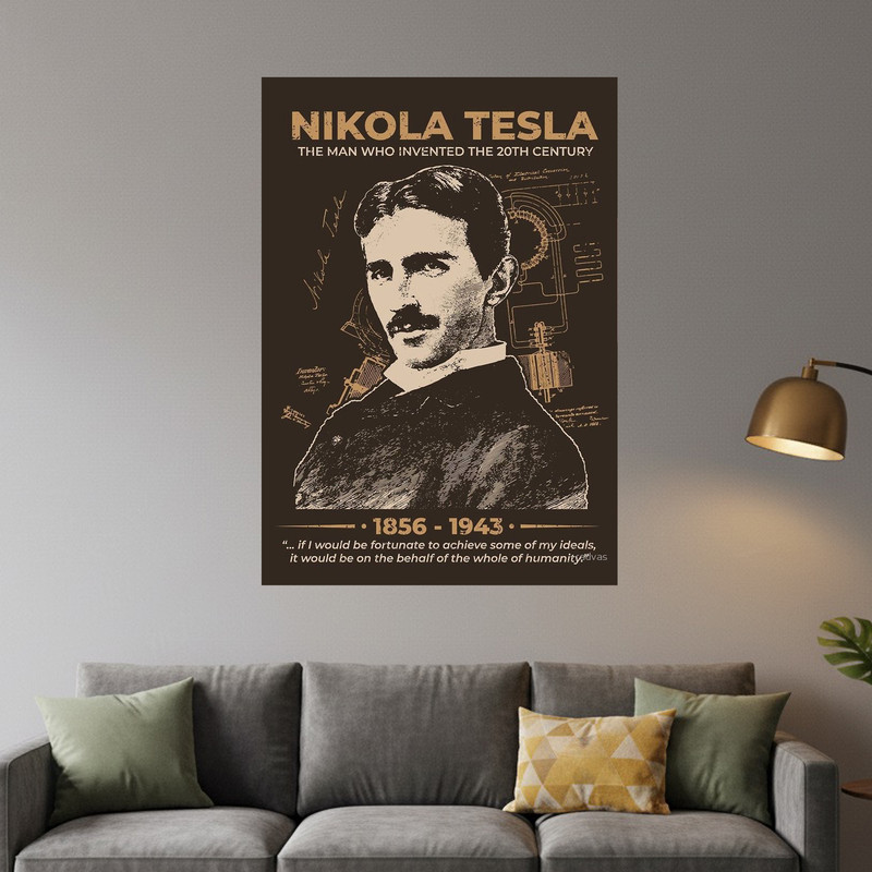 پوستر طرح نیکولا تسلا مدل Nikola Tesla 11062