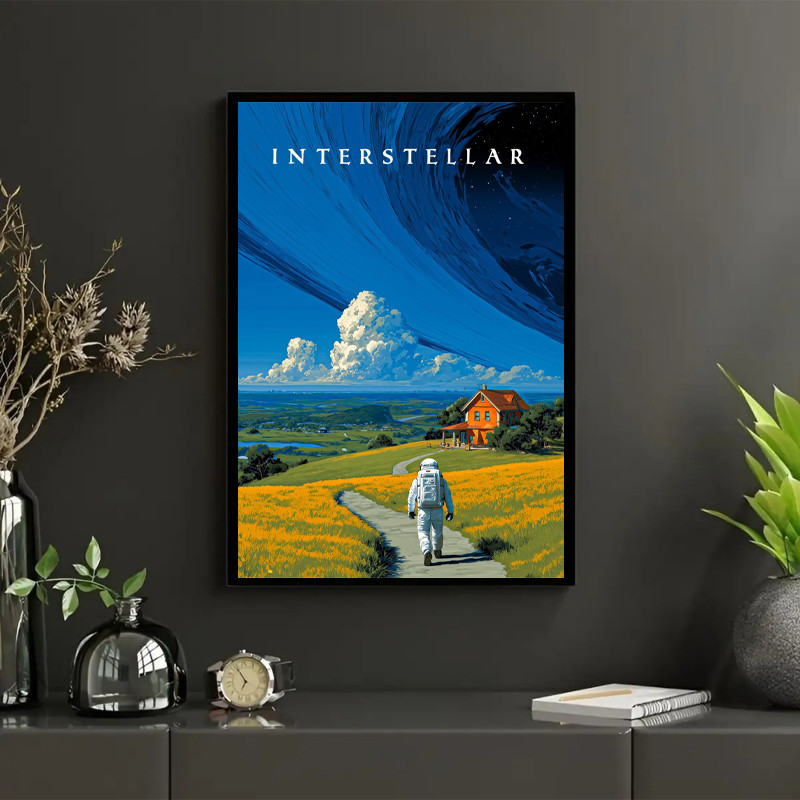 تابلو طرح INTERSTELLAR کد 02 فریم مشکی