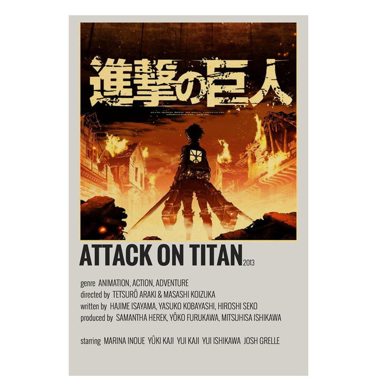 پوستر مدل Attack on titan