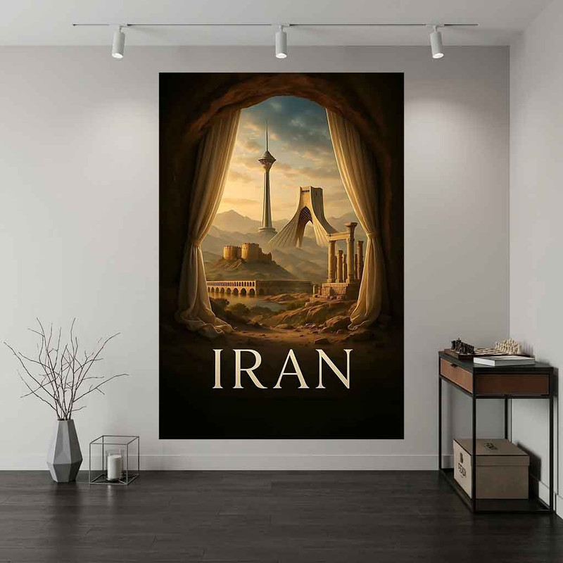 پوستر طرح  آثار باستانی مدل ایران کد DV1471
