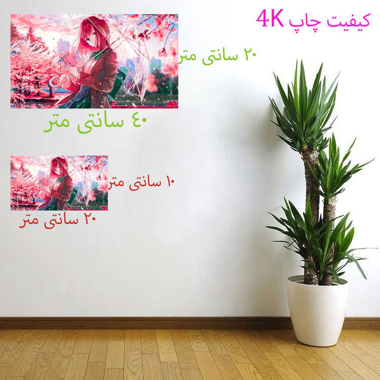 برچسب دیواری طرح انیمه 4k کد 1040