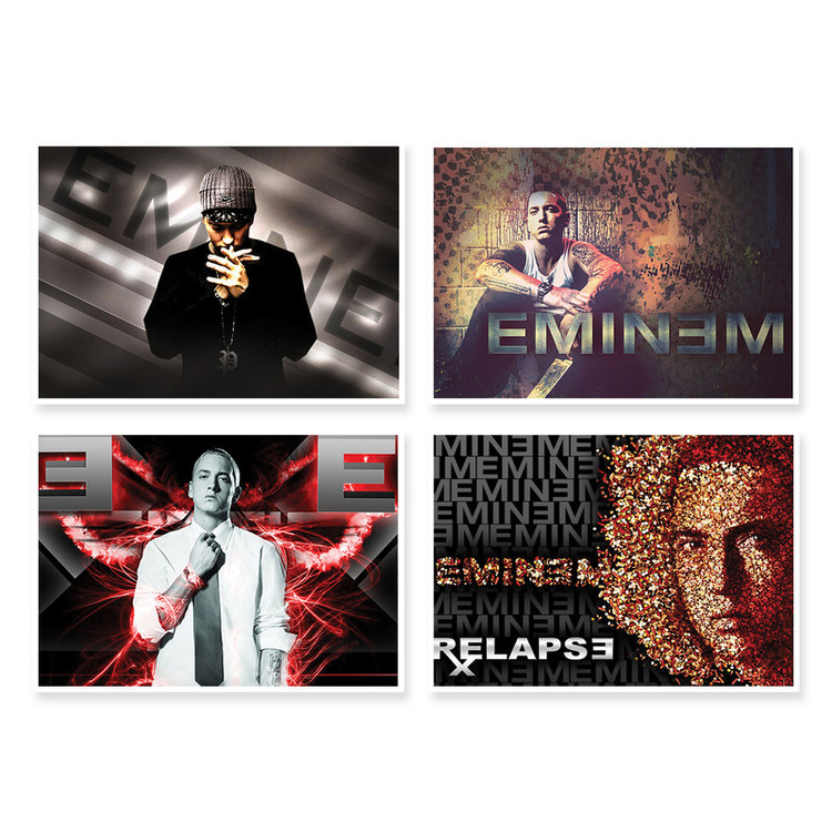 پوستر طرح Eminem کد A-1726 مجموعه 4 عددی