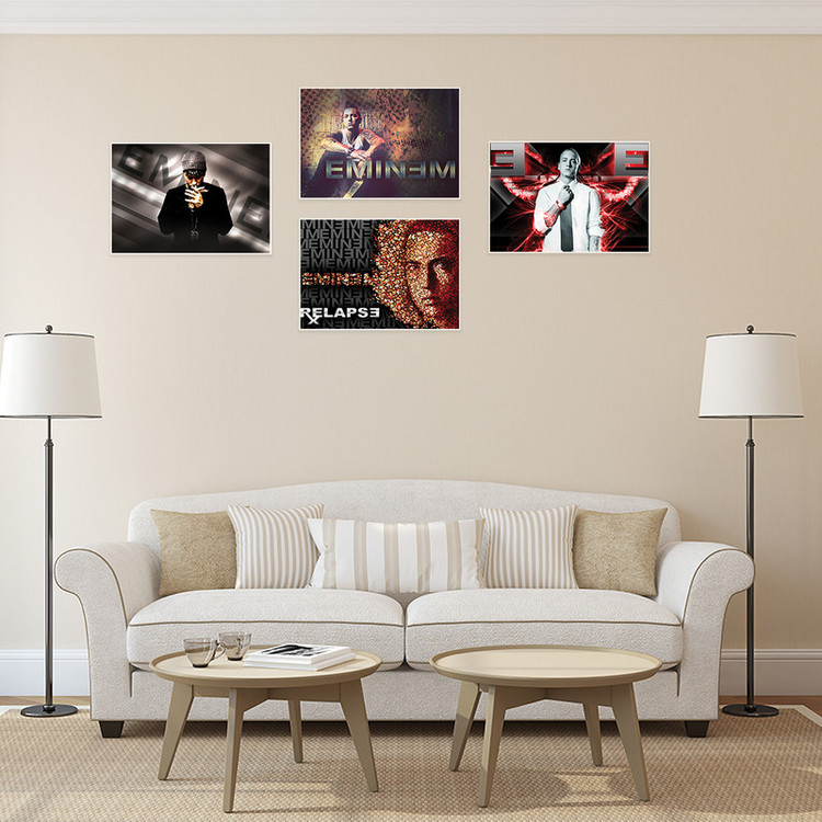 پوستر طرح Eminem کد A-1726 مجموعه 4 عددی