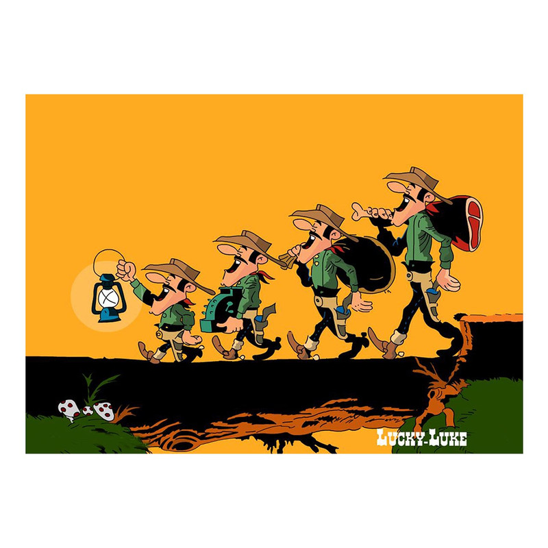 تابلو شاسی طرح دالتون ها مدل Lucky Luke 0039