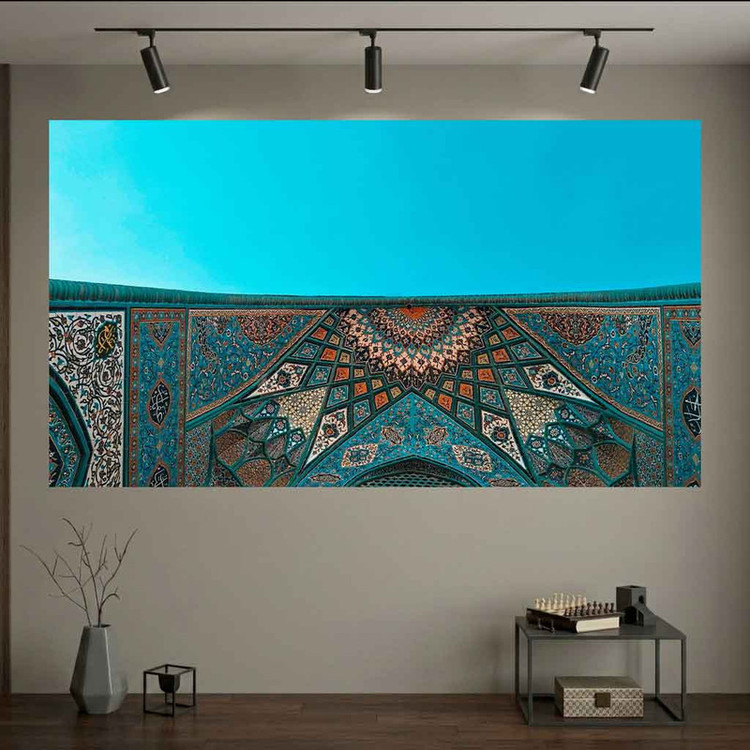 پوستر طرح معماری سنتی مدل کاشی کاری ایرانی کد DV1533