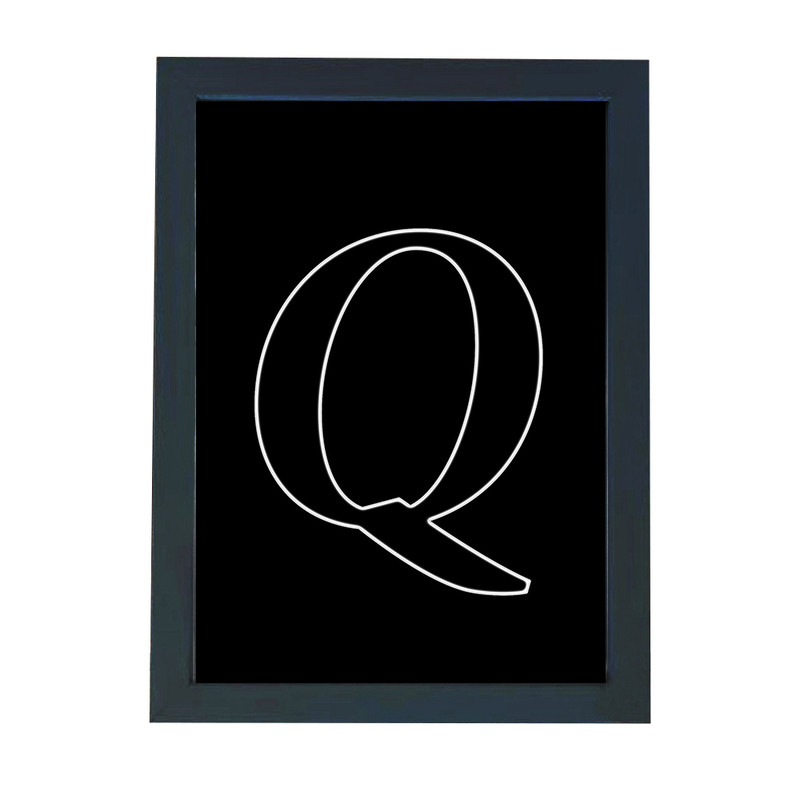 تابلو گالری چهره پرداز رخ مدل حرف Q طرح عاشقانه دکوری کد Alphabet_10018