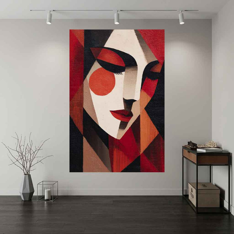 پوستر طرح  پرتره مدل چهره انتزاعی کد DV1637