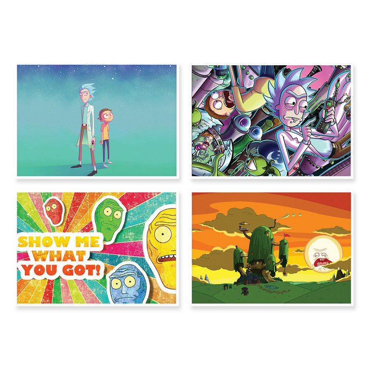 پوستر طرح Rick And Morty کد A-1376 مجموعه 4 عددی