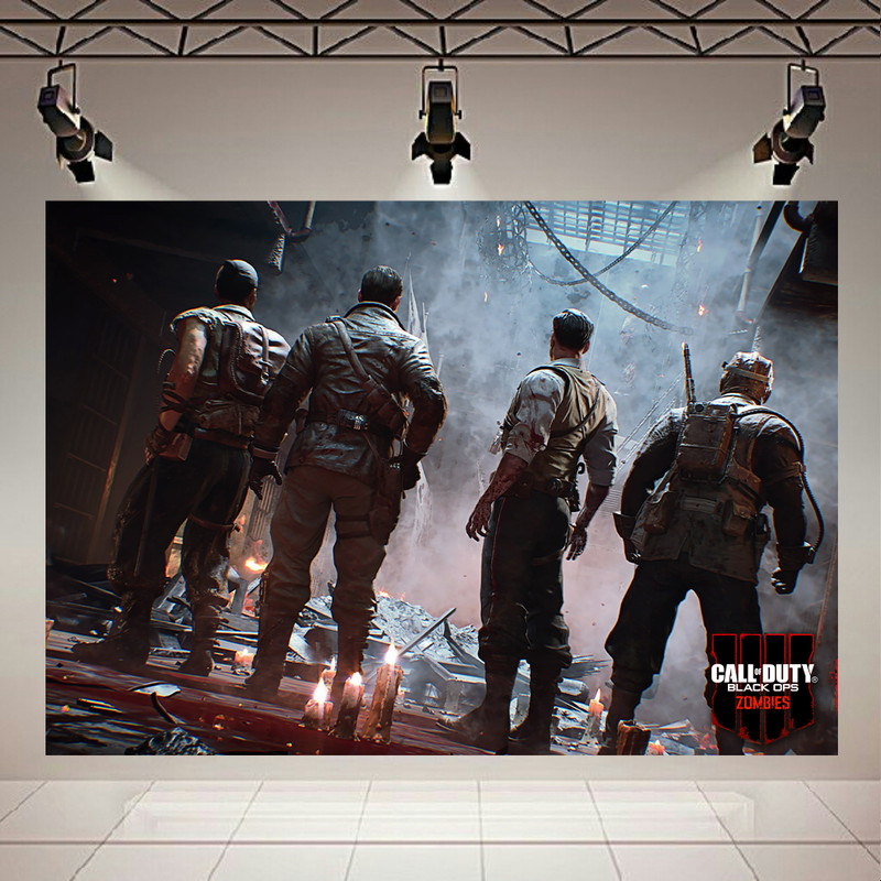 تابلو شاسی طرح گیم مدل Call Of Duty Black Ops4 Zombies Blood Of The Dead کد AR618