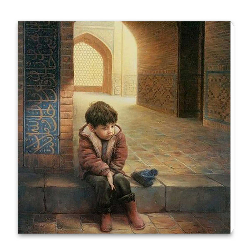 تابلو شاسی طرح کودک در شبستان مسجد کد wts99