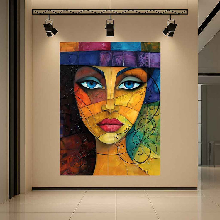 پوستر طرح نقاشی چهره مدل کوبیسم کد AR3061620