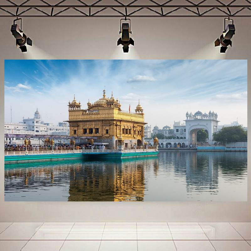 تابلو شاسی طرح معبد طلایی Harmandir Sahib پنجاب هندوستان کد AR948