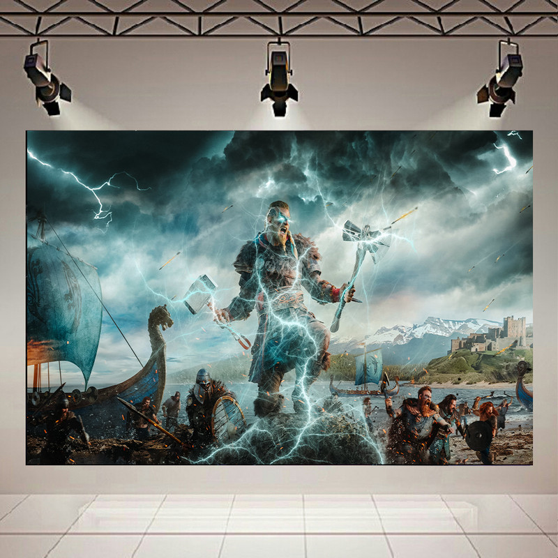 تابلو شاسی طرح گیم مدل Assassins Creed Valhalla کد AR937