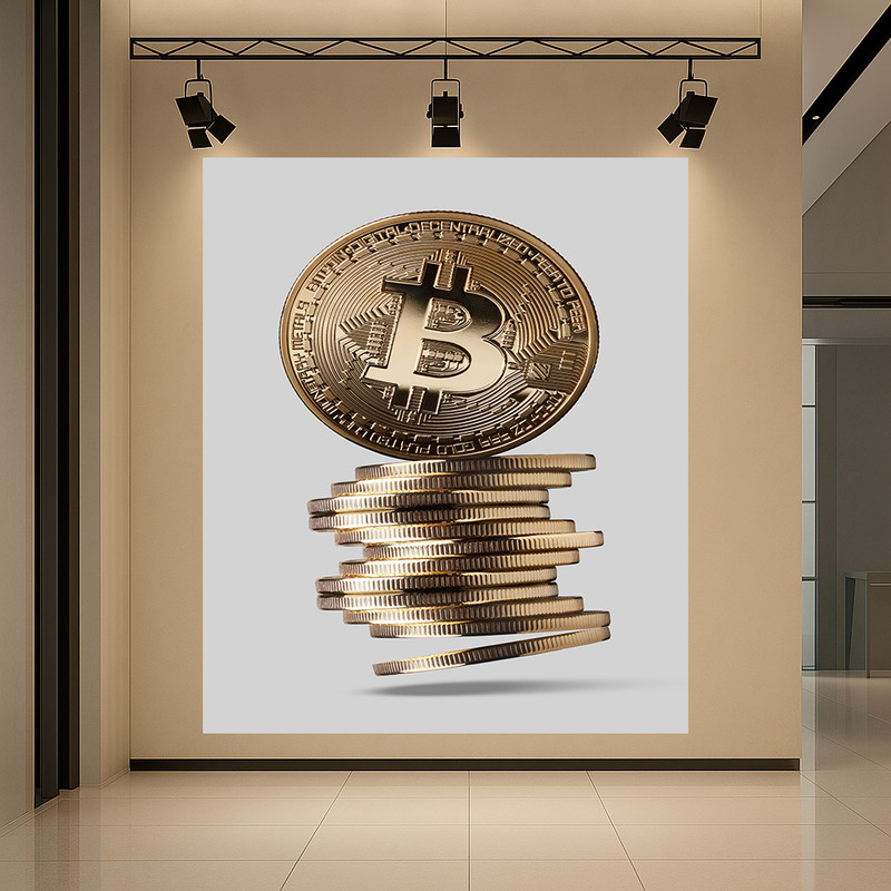 پوستر طرح بیت کوین مدل ثروت کد PD1311124