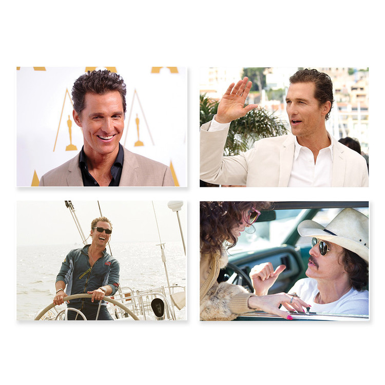 پوستر طرح متیو مک کانهی کد A-2253-Matthew McConaughey مجموعه 4 عددی
