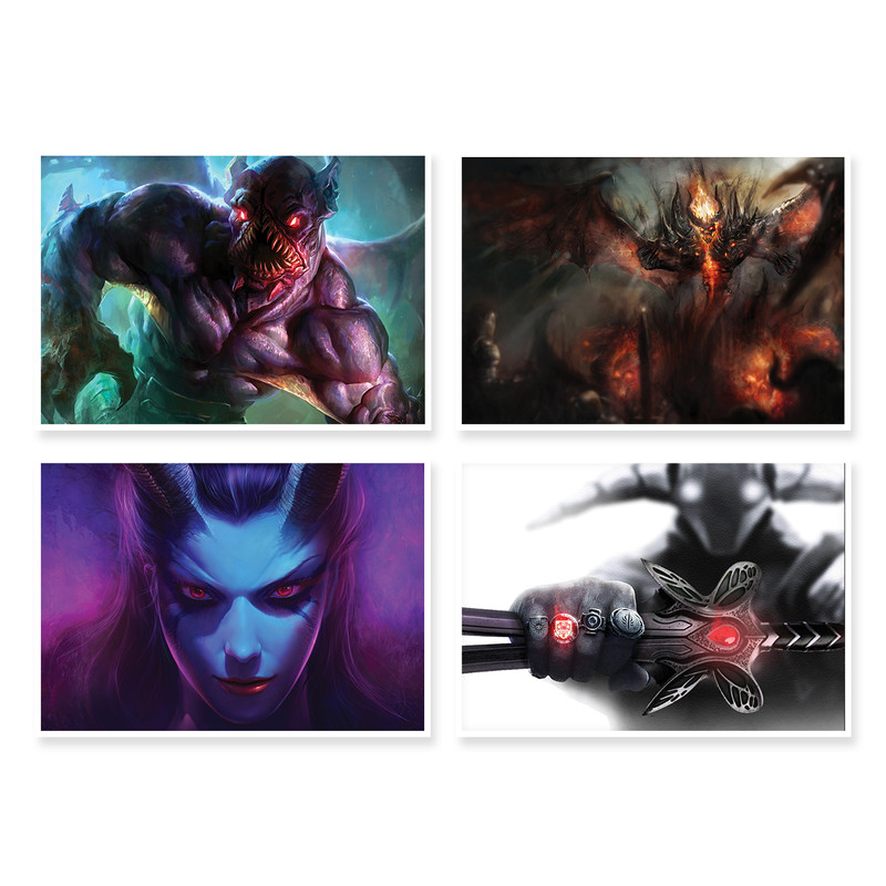 پوستر طرح DOTA 2 کد A-1406 مجموعه 4 عددی