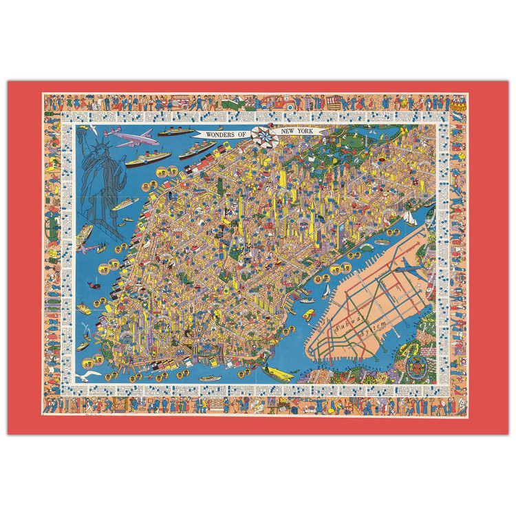 تابلو شاسی پالمیرا طرح نقشه تاریخی نیویورک کد MAP114