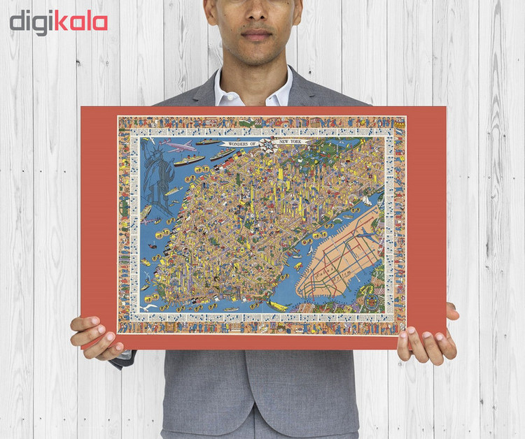 تابلو شاسی پالمیرا طرح نقشه تاریخی نیویورک کد MAP114