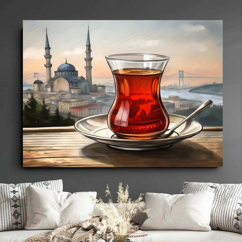 پوستر دیواری مدل فنجان چایی کد FP104750