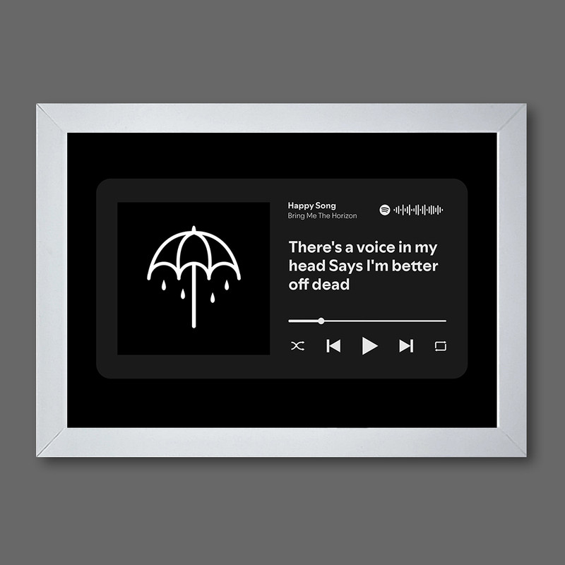 تابلوی مدل تابلوی موزیکال طرح Happy Song by Bring Me The Horizon