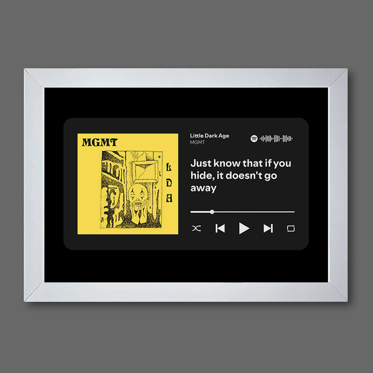 تابلوی مدل متن دار طرح Little Dark Age by MGMT