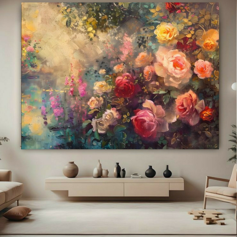 پوستر طرح نقاشی مدل رز  کد BK24021