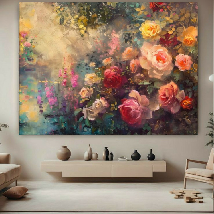 پوستر طرح نقاشی مدل رز کد BK24021