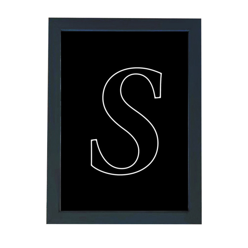 تابلو گالری چهره پرداز رخ مدل حرف S طرح عاشقانه دکوری کد Alphabet_10002