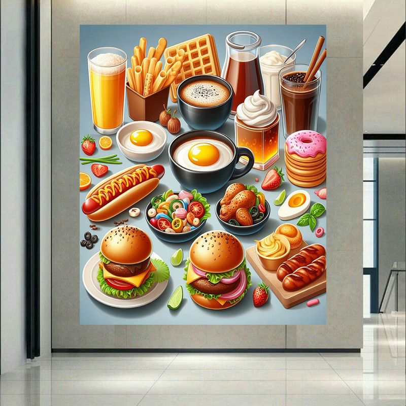 پوستر طرح منو غذا مدل فست فود کد AR304963