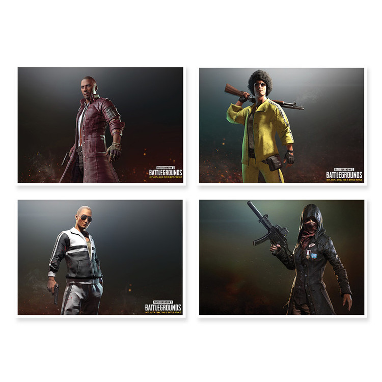 پوستر طرح PUBG کد A-1492 مجموعه 4 عددی