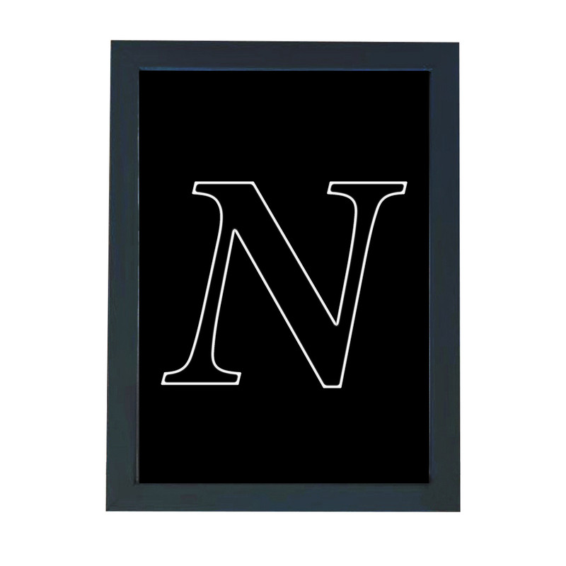 تابلو گالری چهره پرداز رخ مدل حرف N طرح عاشقانه دکوری کد Alphabet_10017