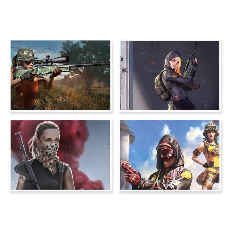 پوستر طرح PUBG کد A-1509 مجموعه 4 عددی