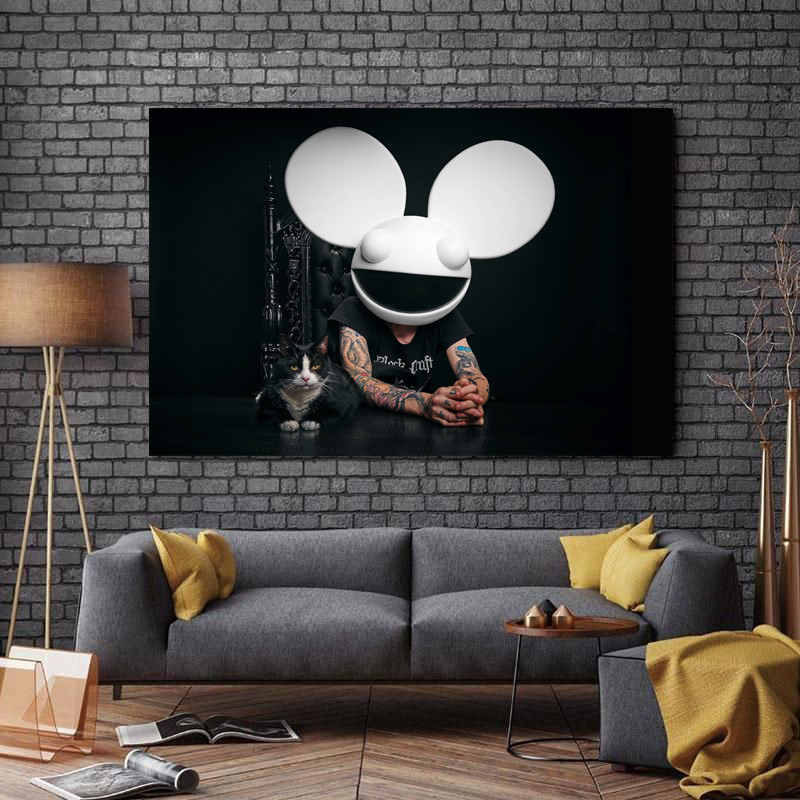 تابلو شاسی طرح بزرگان موسیقی مدل Deadmau5 کد 963