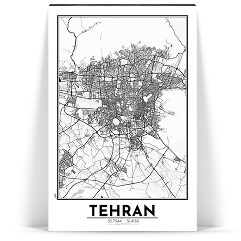 تابلو شاسی آواویز مدل نقشه تهران کد Avaviz-Map-4G1302