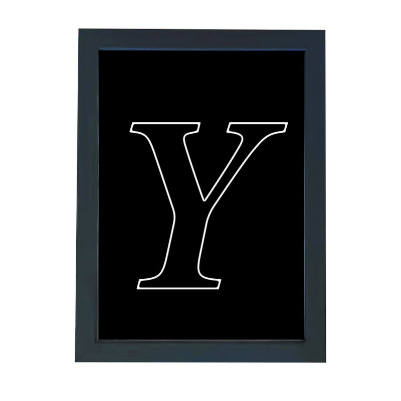 تابلو گالری چهره پرداز رخ مدل حرف Y طرح عاشقانه دکوری کد Alphabet_10025