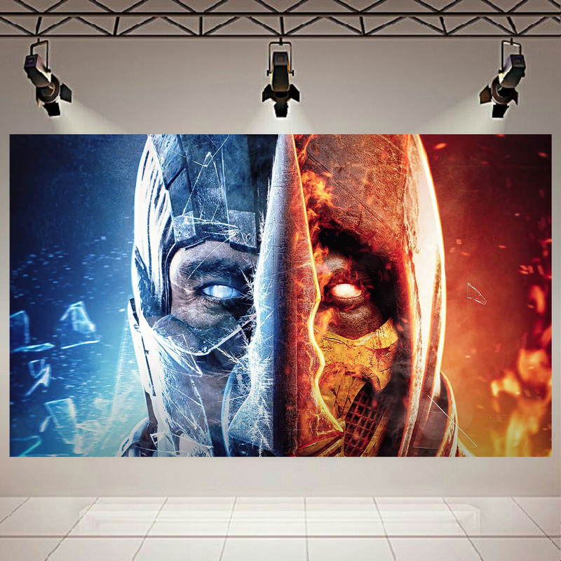 تابلو شاسی طرح گیم مدل Sub-Zero & Scorpion Mortal Kombat کد AR701