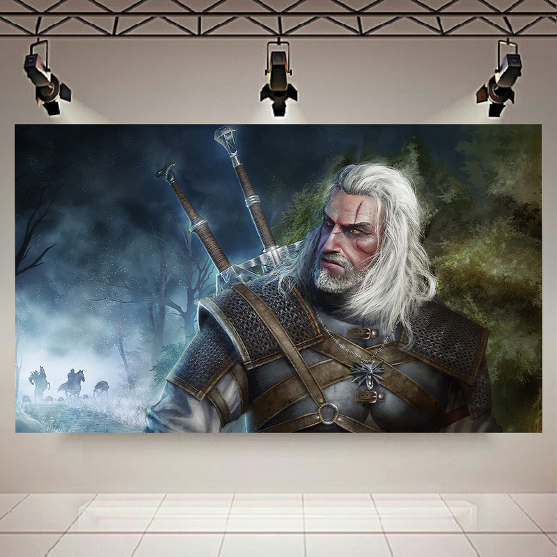 پوستر طرح گیم مدل Geralt Of Rivia The Witcher 3 کد AR10740